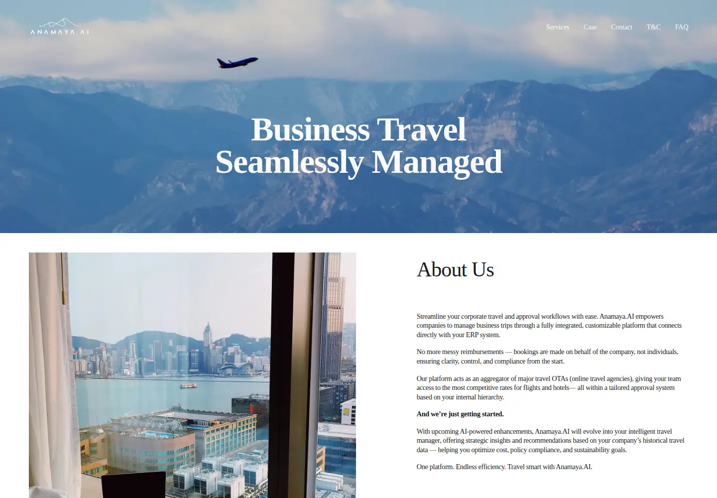 Captured homepage of anamaya.ai in the current scan