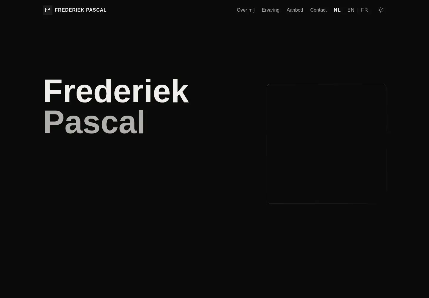 Captured homepage of frederiekpascal.be in the current scan