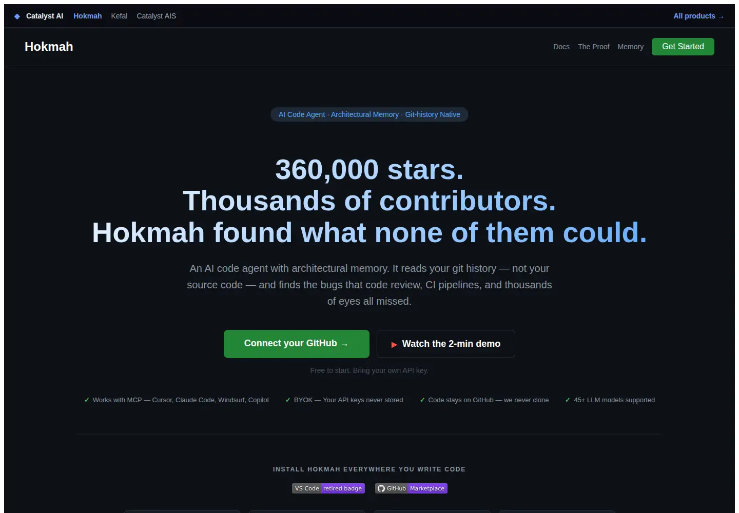Captured homepage of hokmah.dev in the current scan