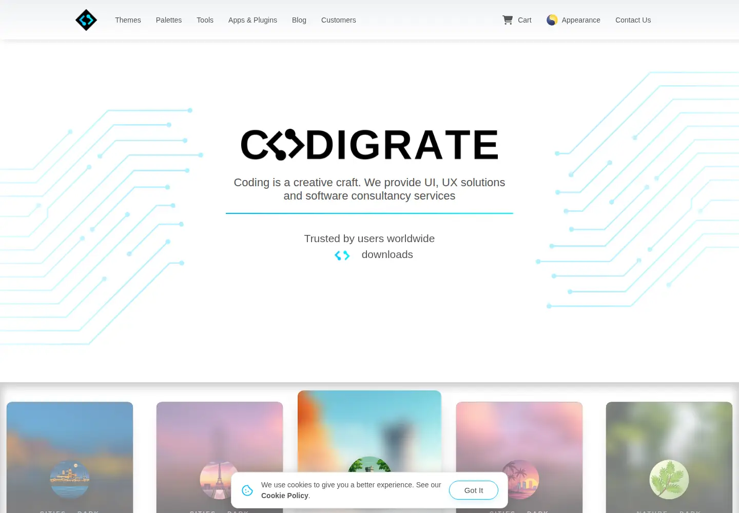 Screenshot of codigrate.com