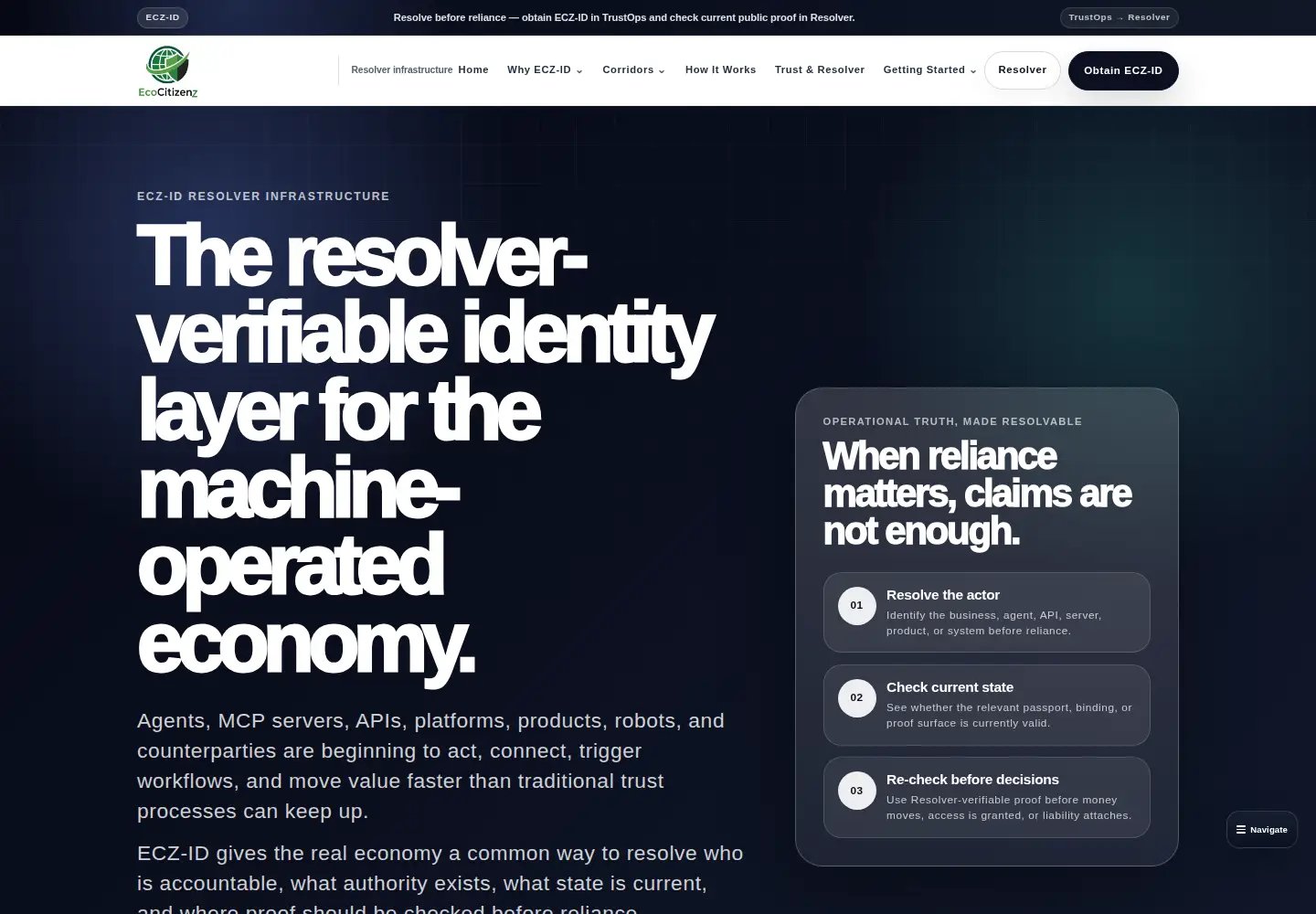 Screenshot of ecocitizenz.com