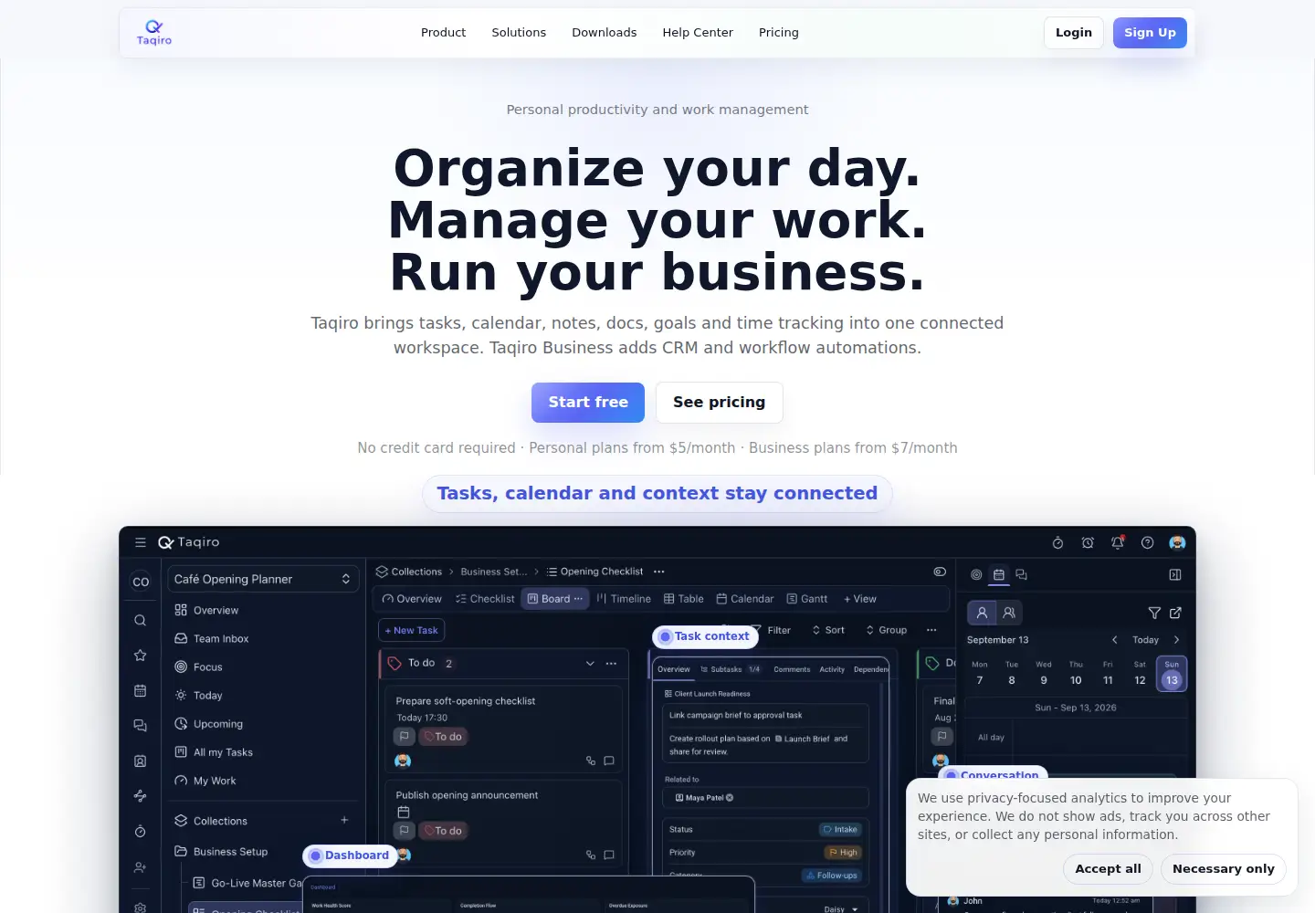 Screenshot of taqiro.com