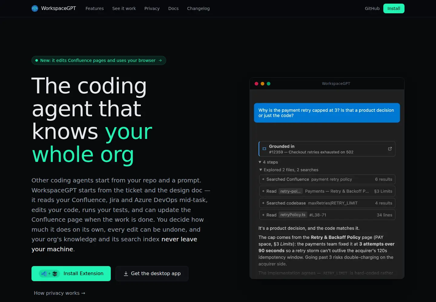 Screenshot of workspacegpt.in