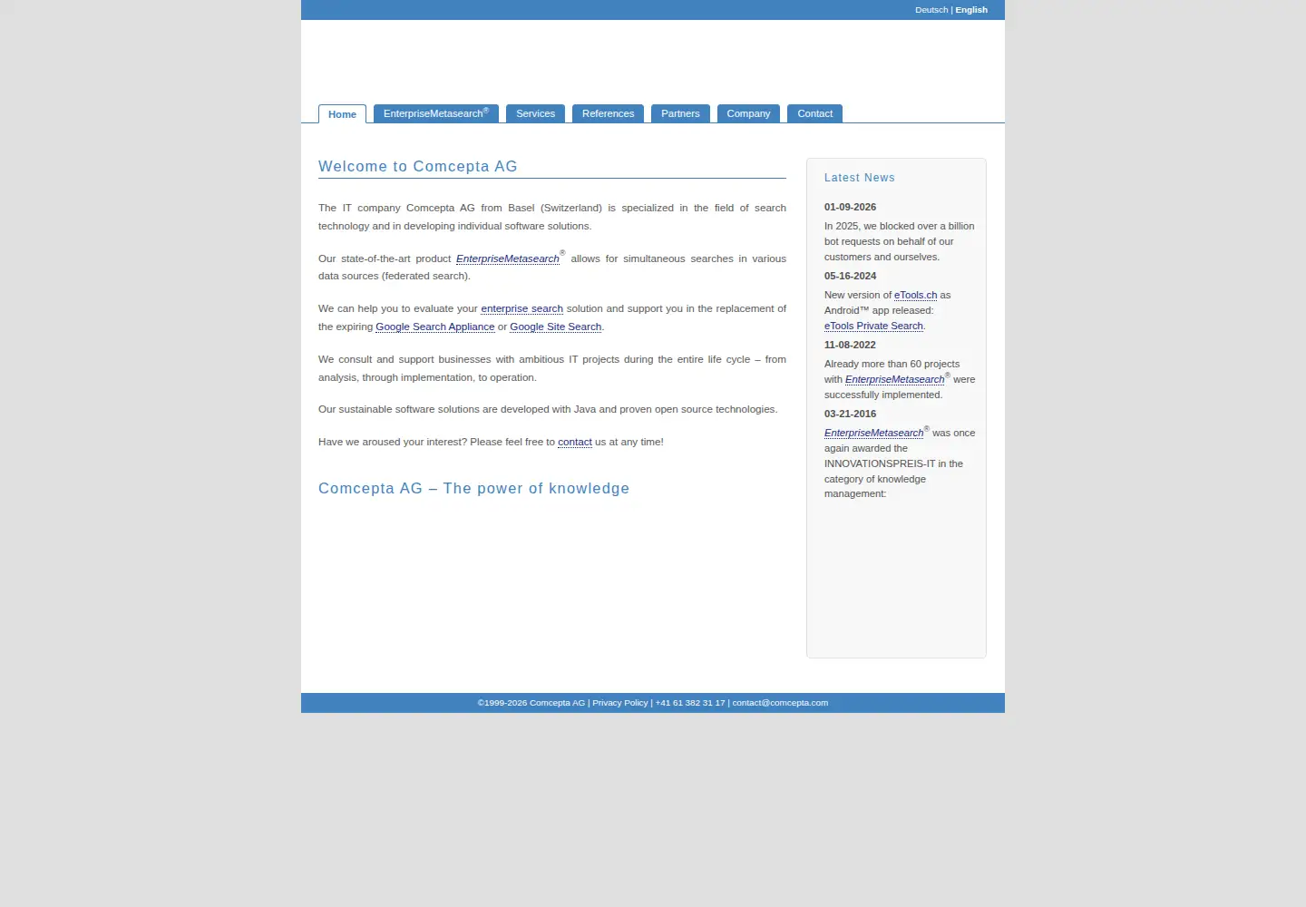 Screenshot of comcepta.com