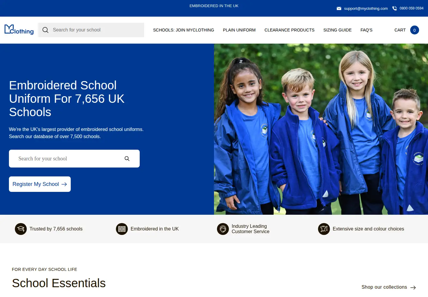 Screenshot of myclothing.com