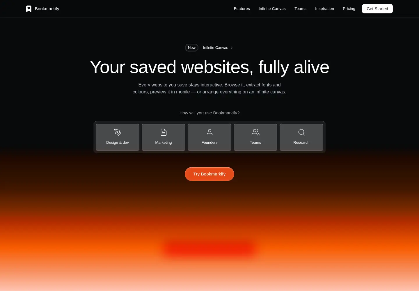 Screenshot of bookmarkify.io