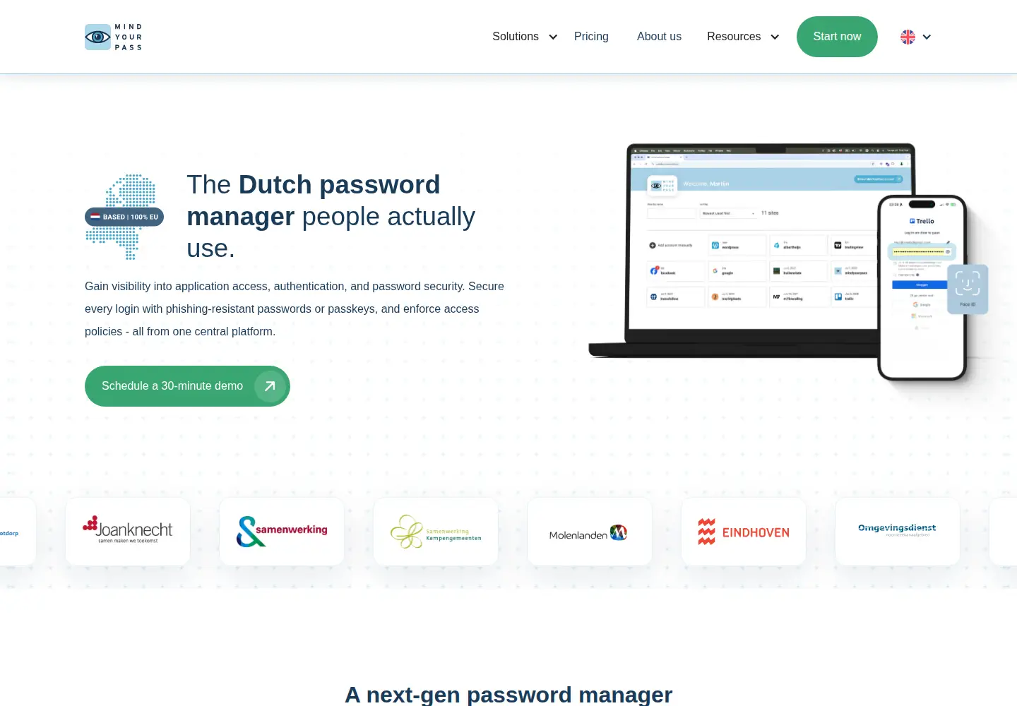Screenshot of mindyourpass.io