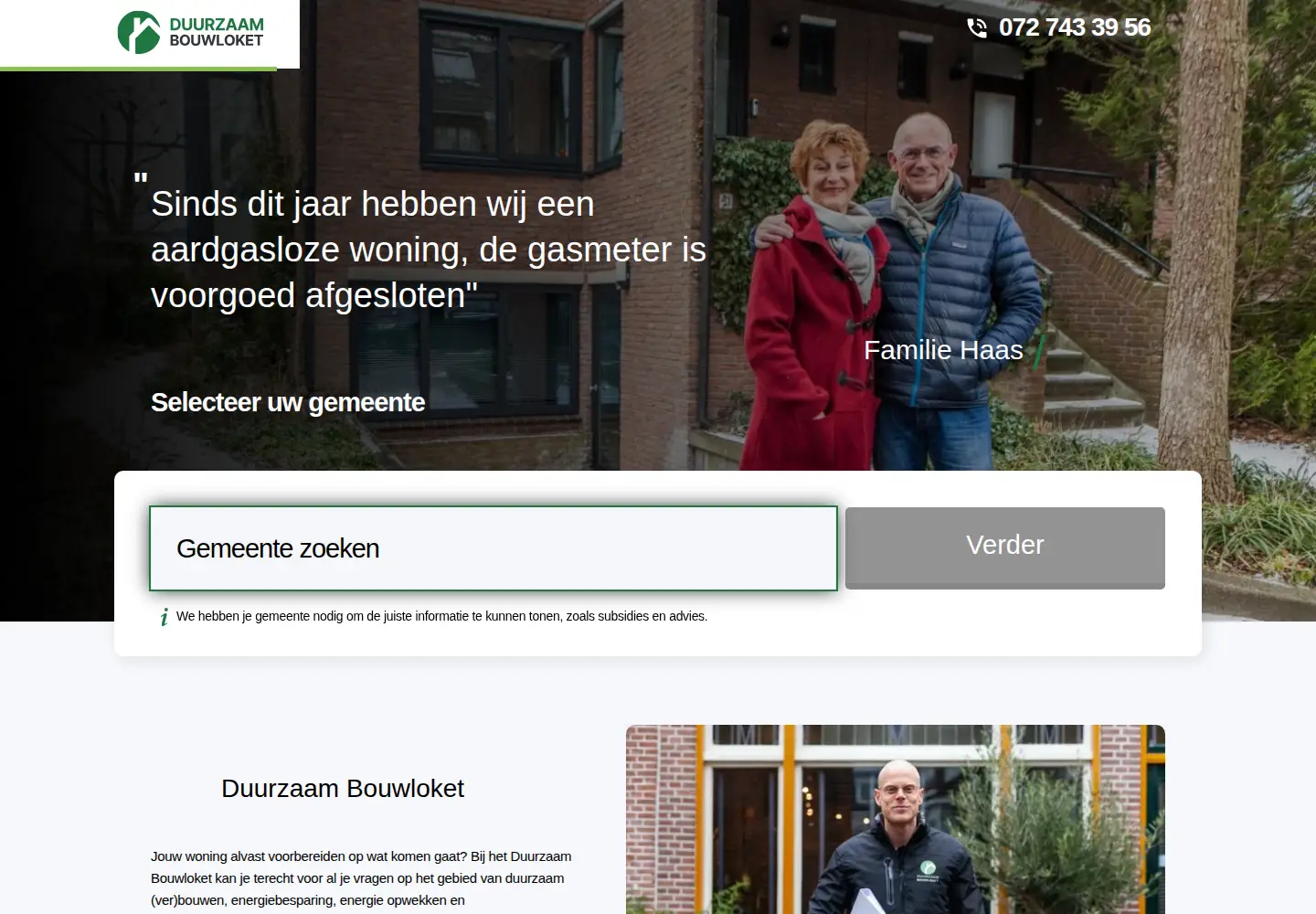 Screenshot of duurzaambouwloket.nl