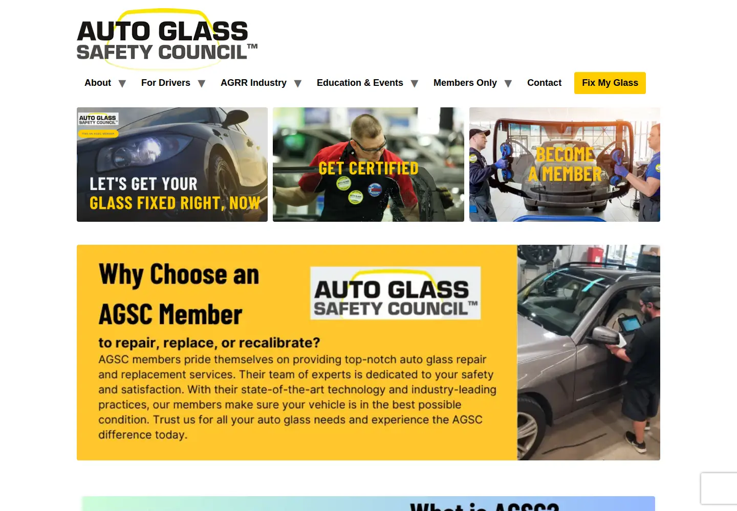 Captured homepage of agsc.org in the current scan