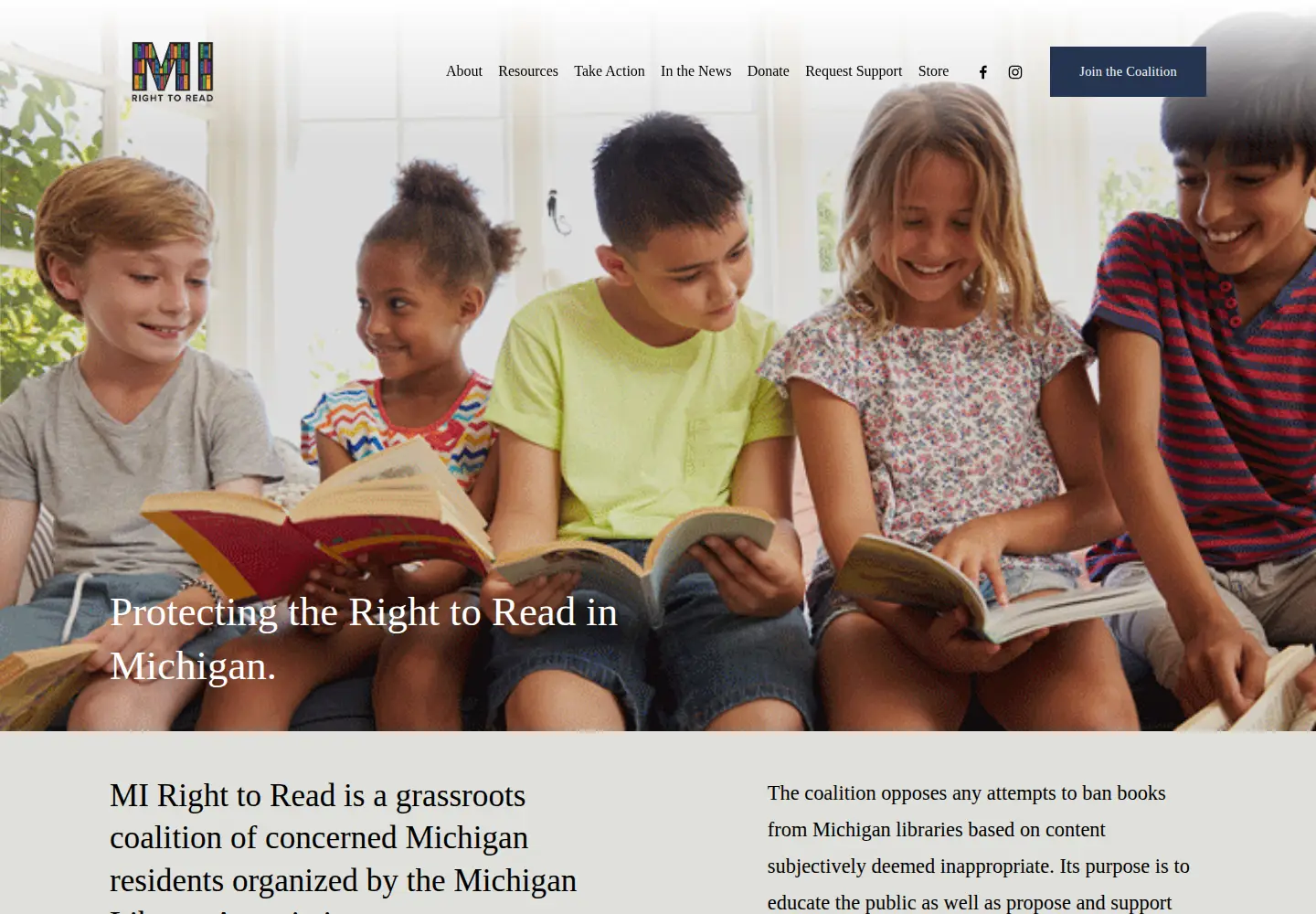 Screenshot of mirighttoread.com