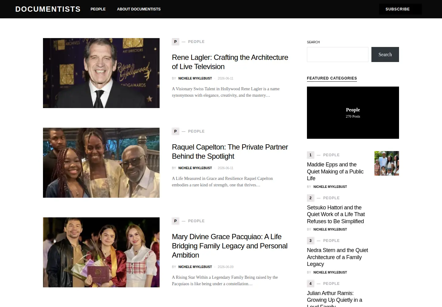 Captured homepage of documentists.com in the current scan