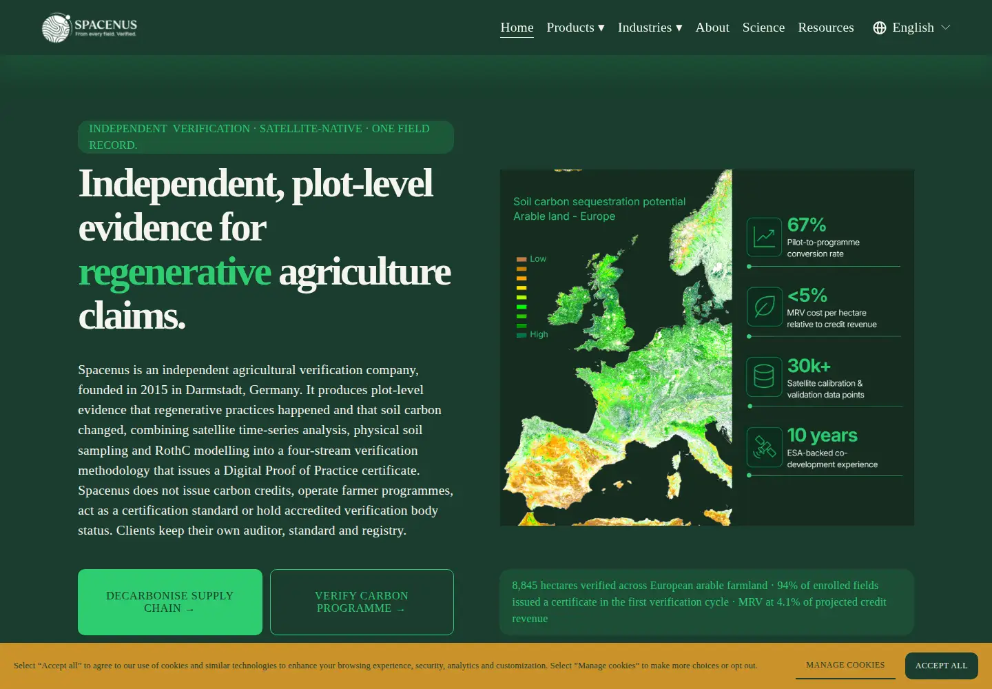 Screenshot of spacenus.com