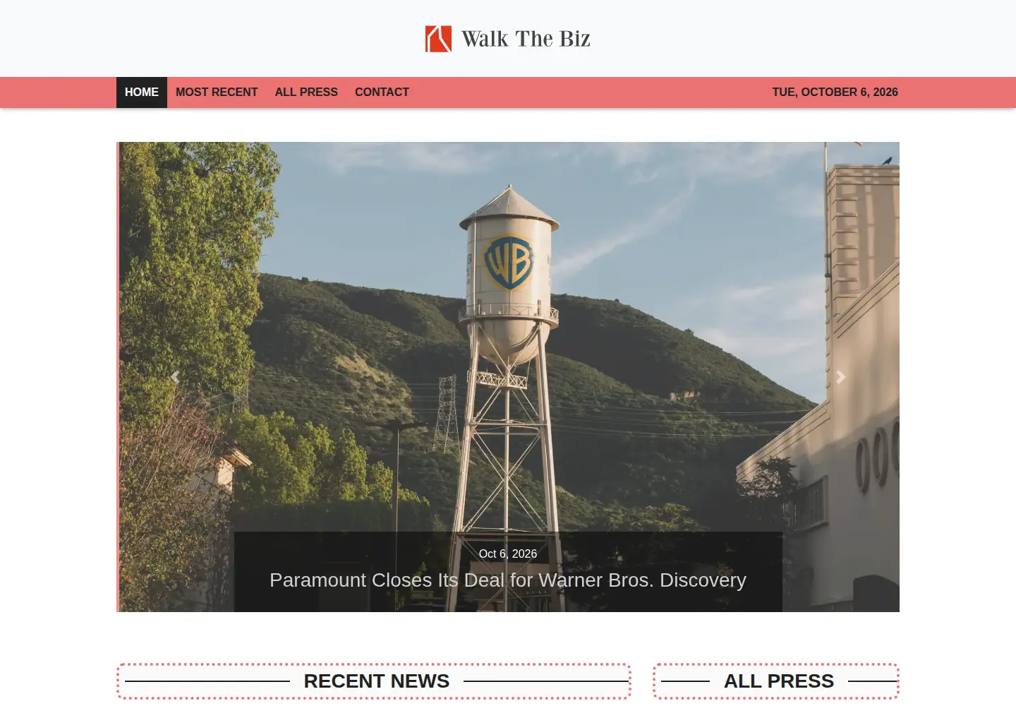 Screenshot of walkthebiz.com
