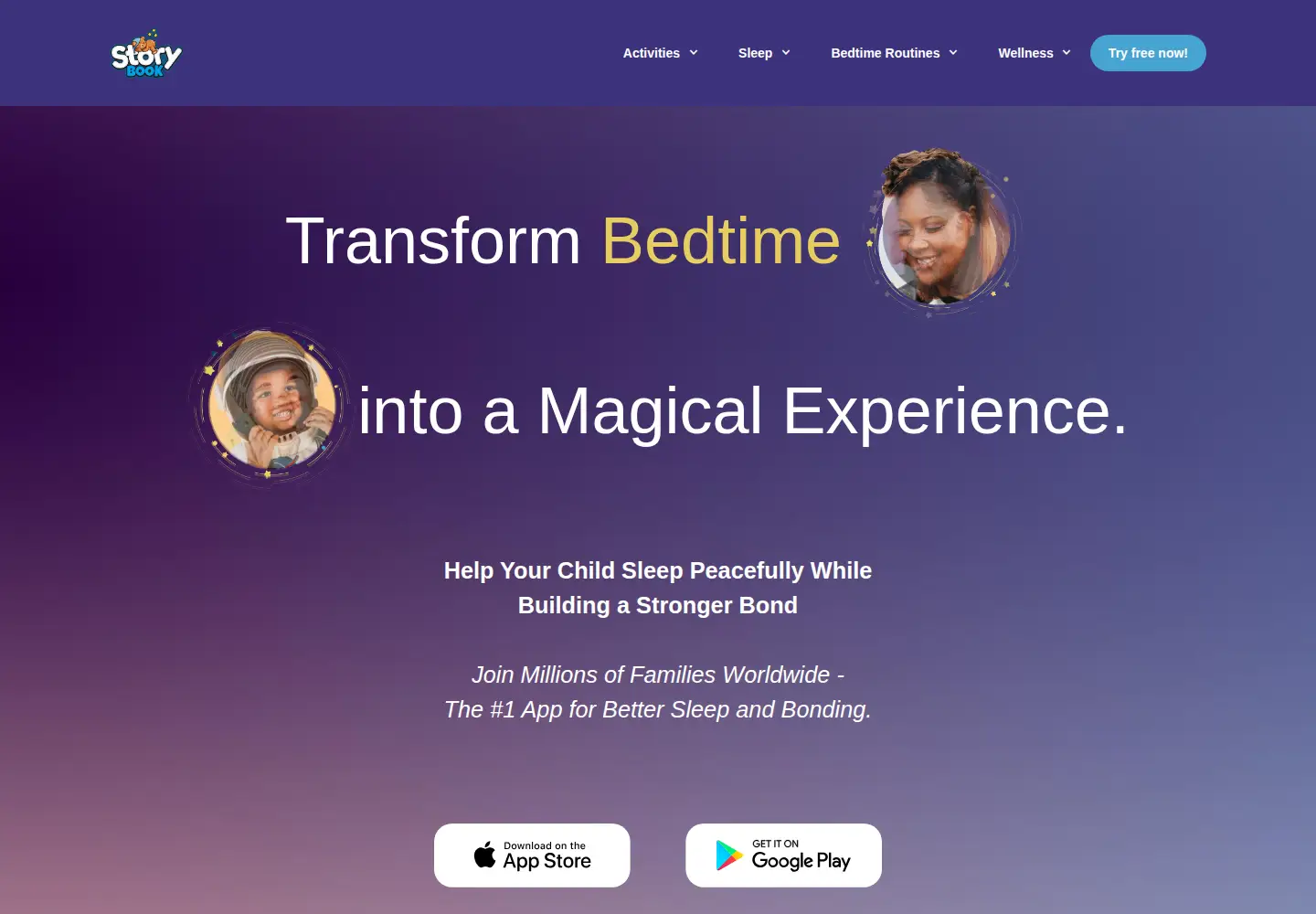 Captured homepage of storybook-app.com in the current scan