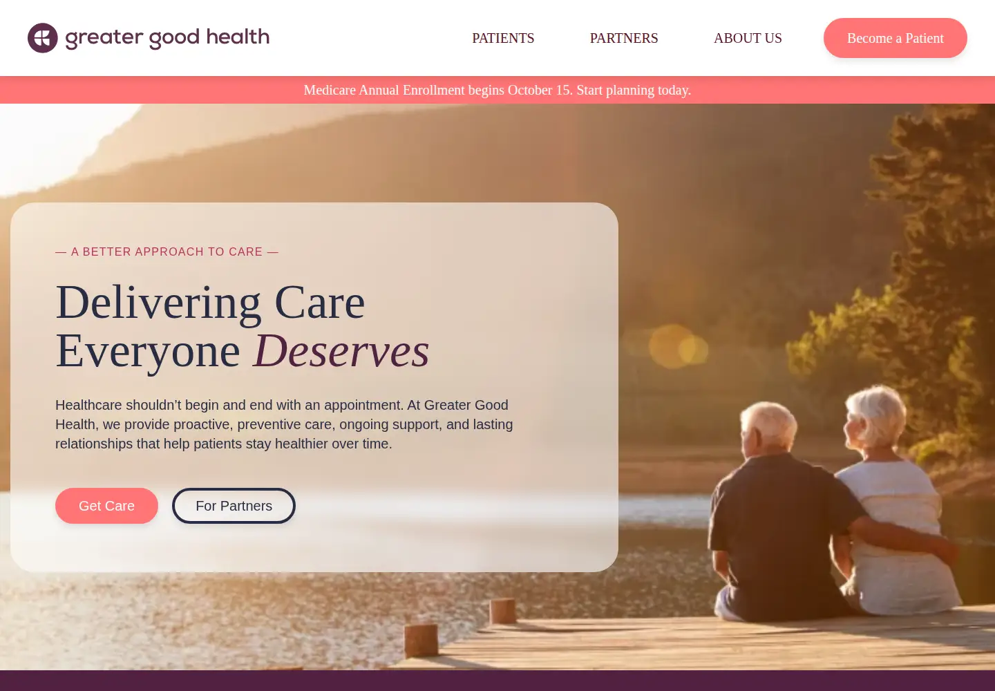 Screenshot of greatergoodhealth.com