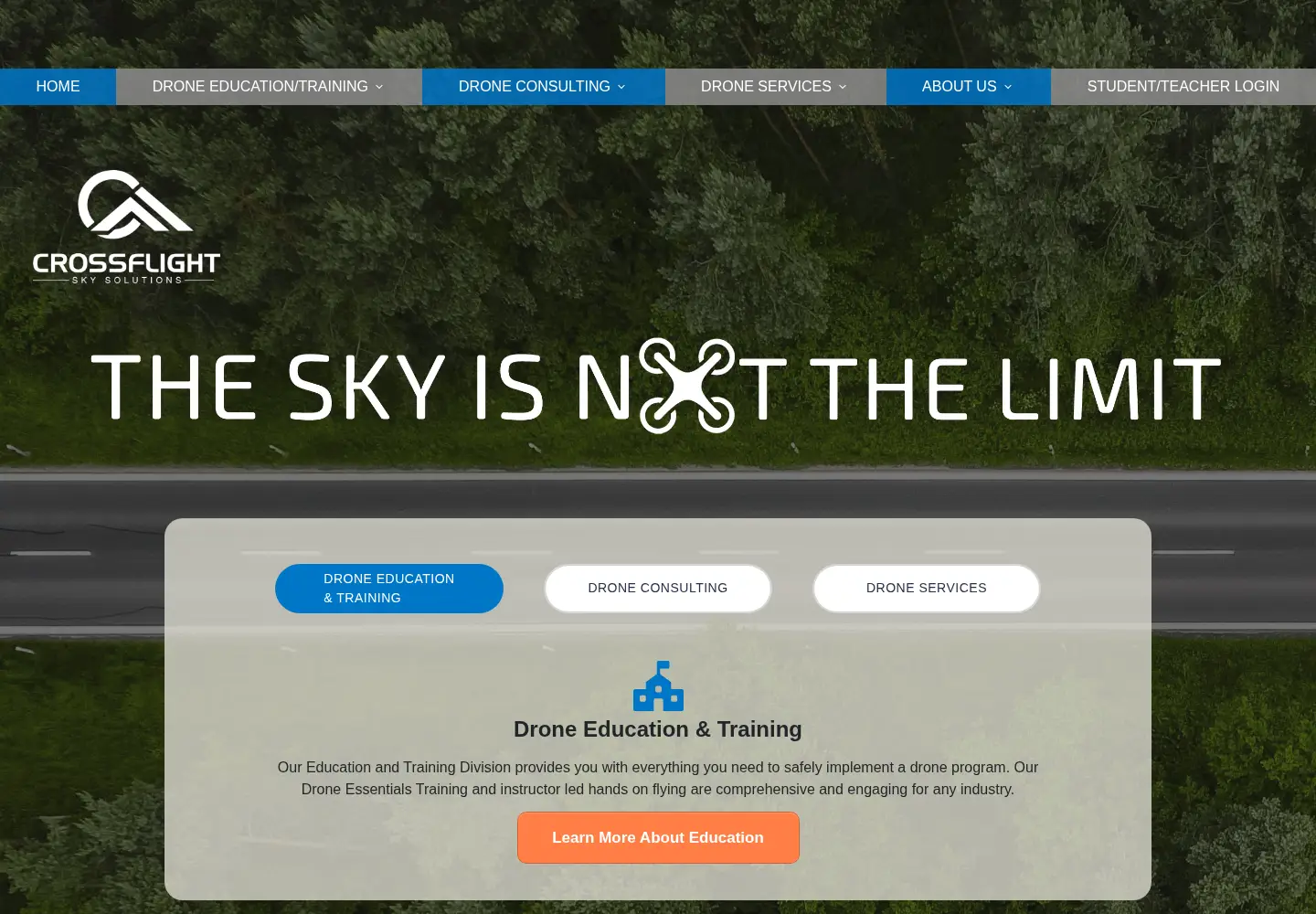 Screenshot of crossflightskysolutions.com