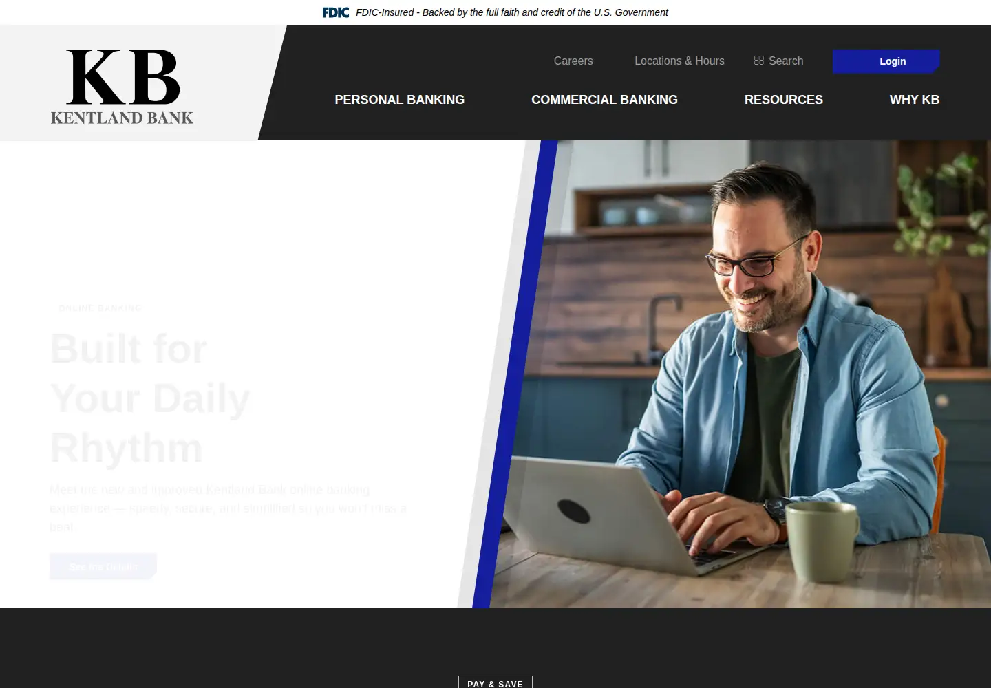 Screenshot of kentlandbank.com