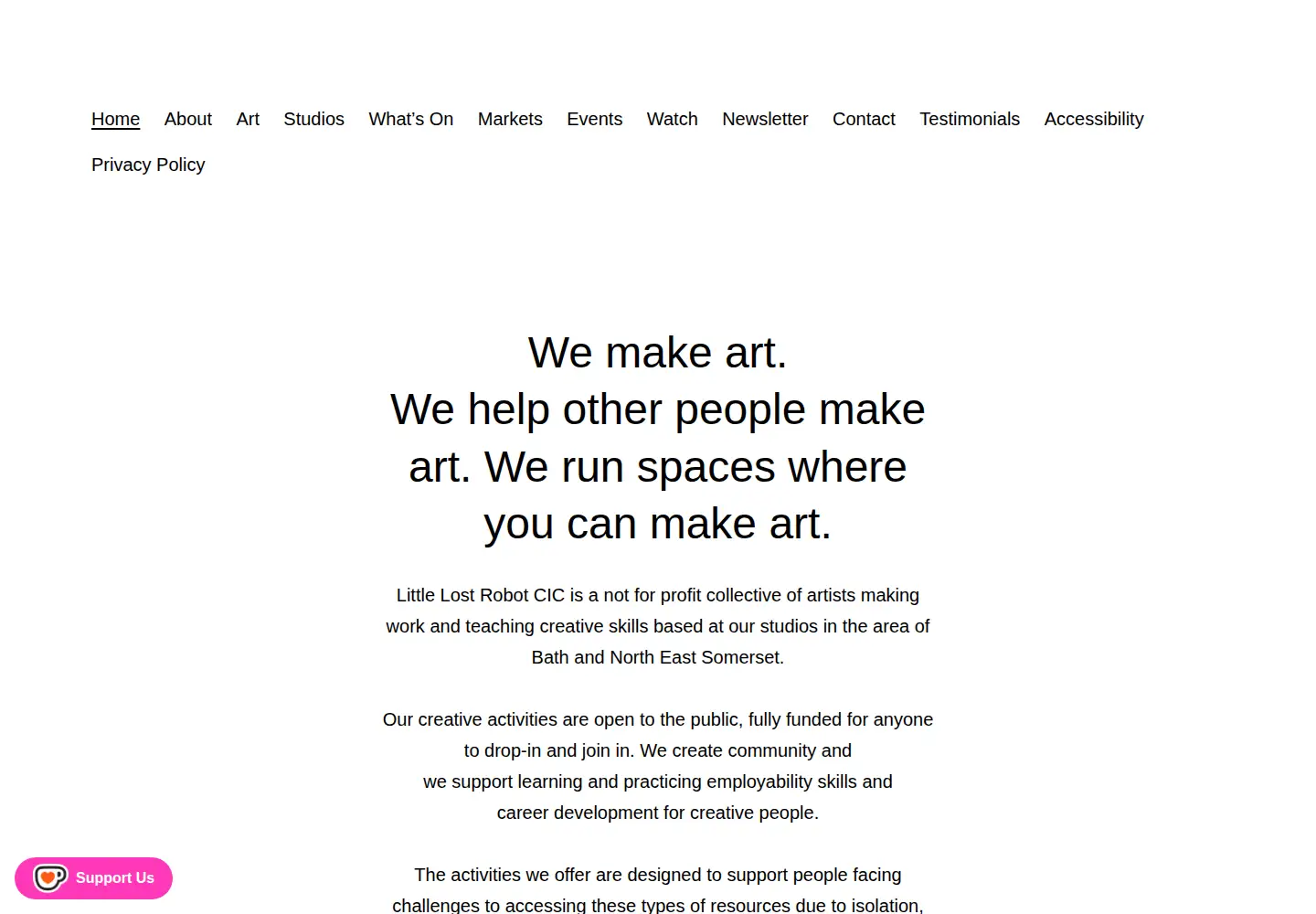 Captured homepage of lostrobot.org in the current scan