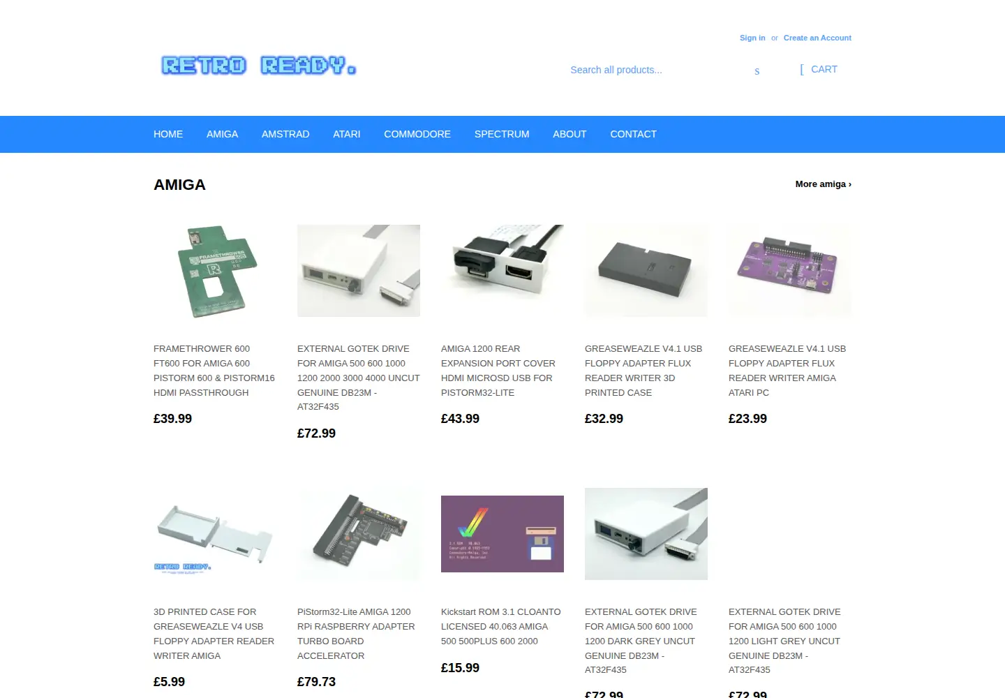 Screenshot of retroready.one
