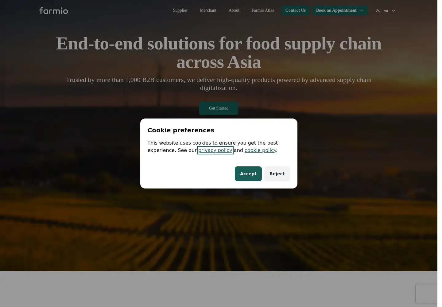 Screenshot of farmio.io