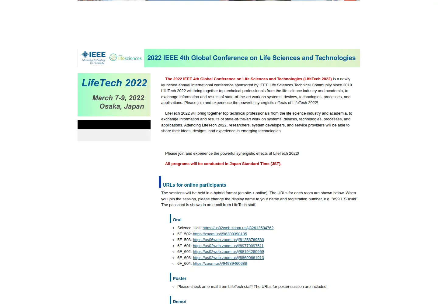 Screenshot of ieee-lifetech.org