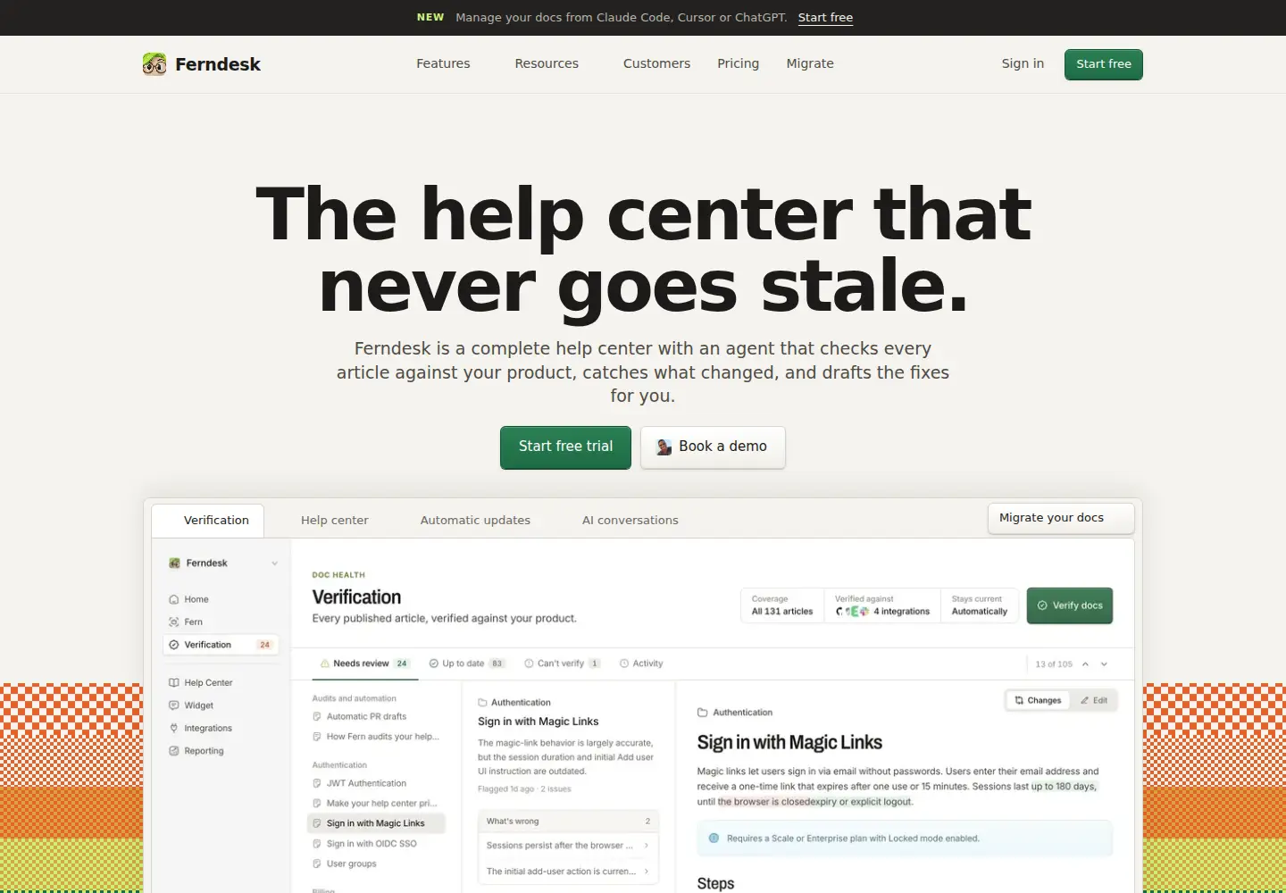 Screenshot of ferndesk.com