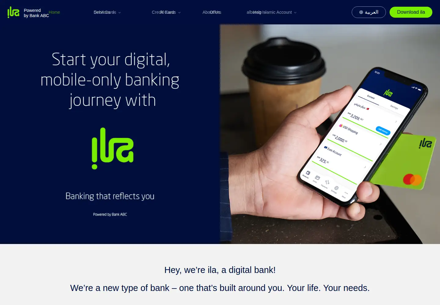 Screenshot of ilabank.com