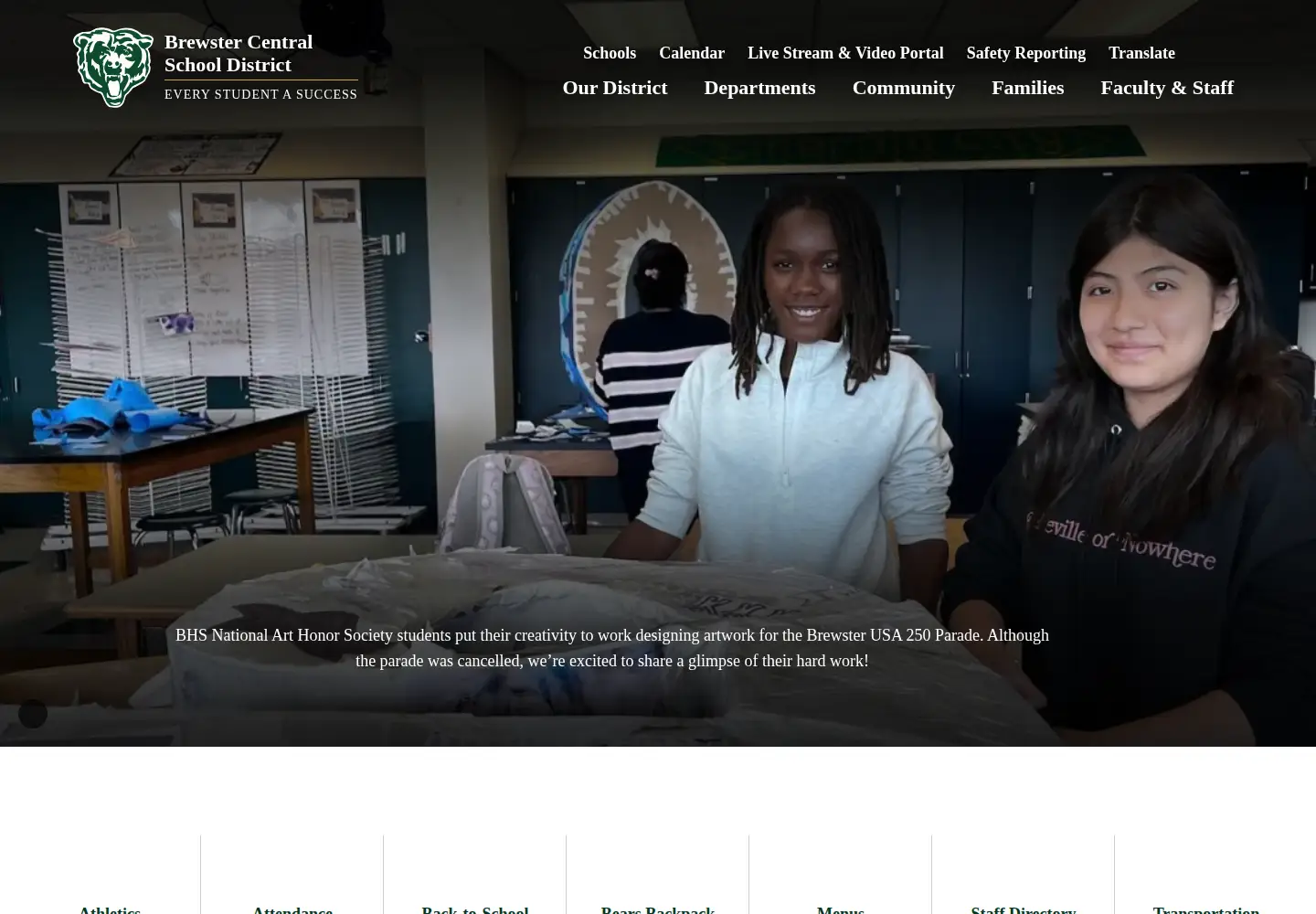 Screenshot of brewsterschools.org