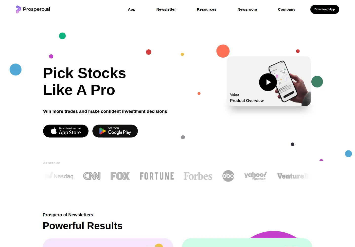 Screenshot of prospero.ai