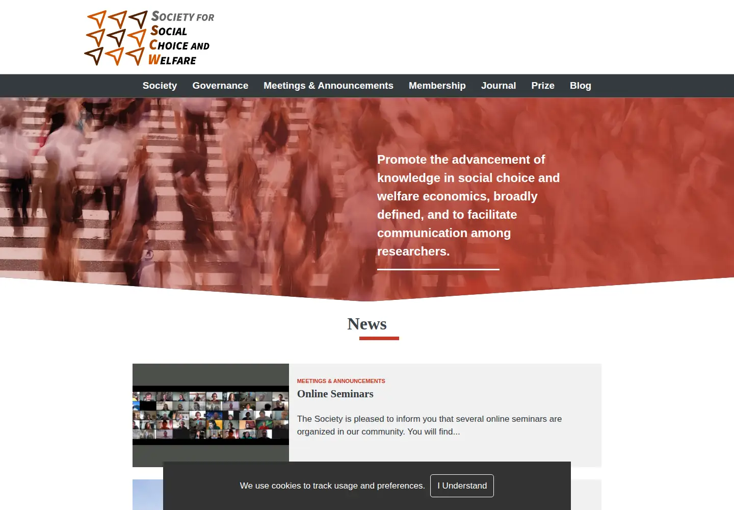 Screenshot of scwsociety.org