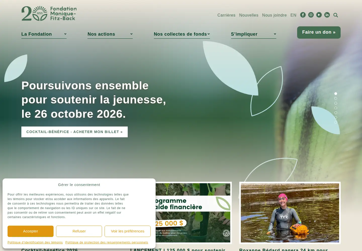 Screenshot of fondationmf.ca