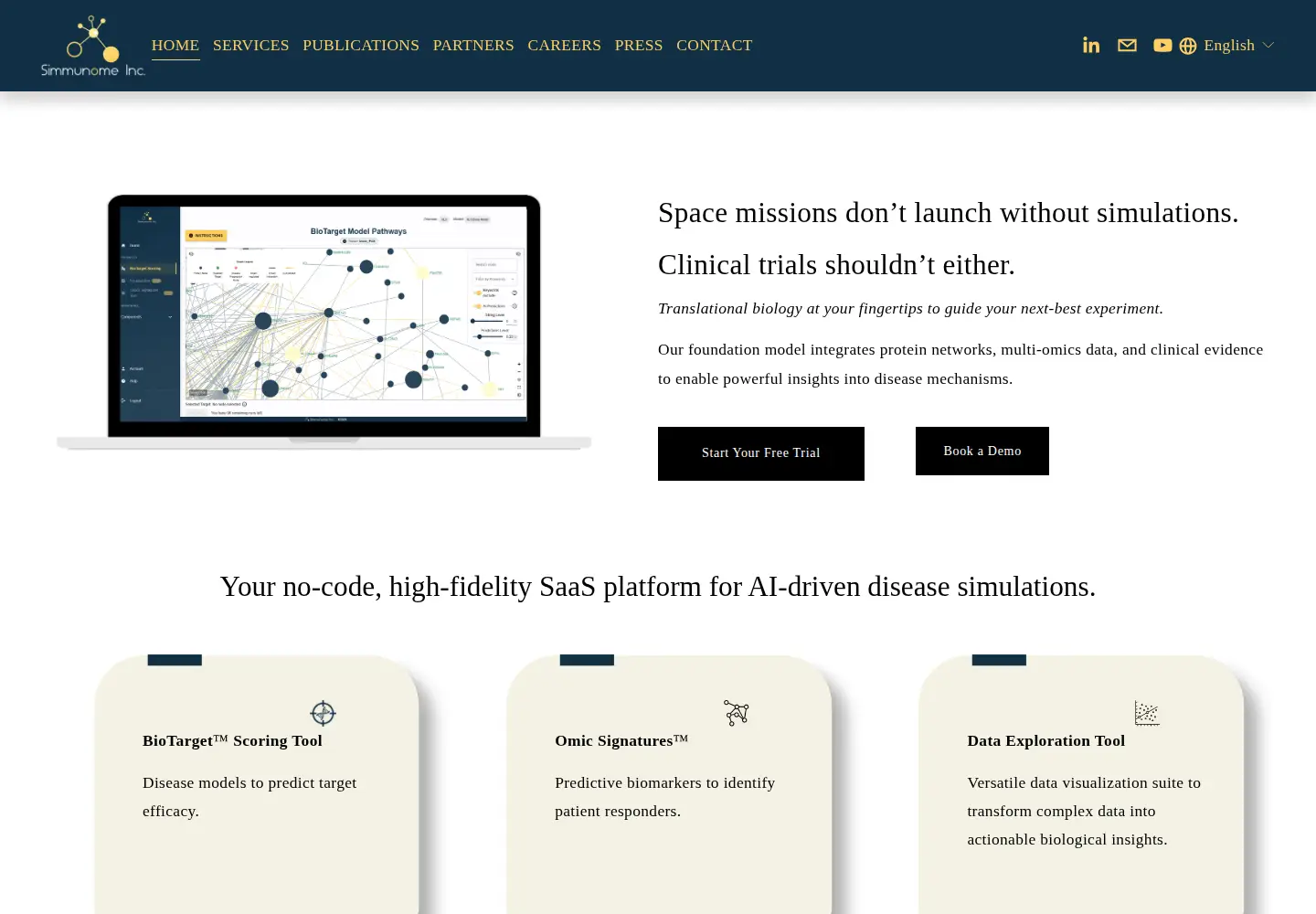 Screenshot of simmunome.com