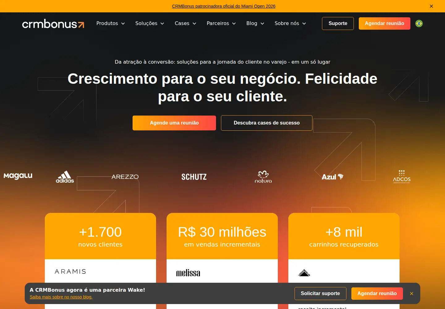 Captured homepage of crmbonus.com.br in the current scan