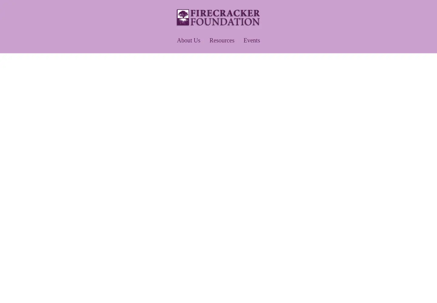 Screenshot of thefirecrackerfoundation.org