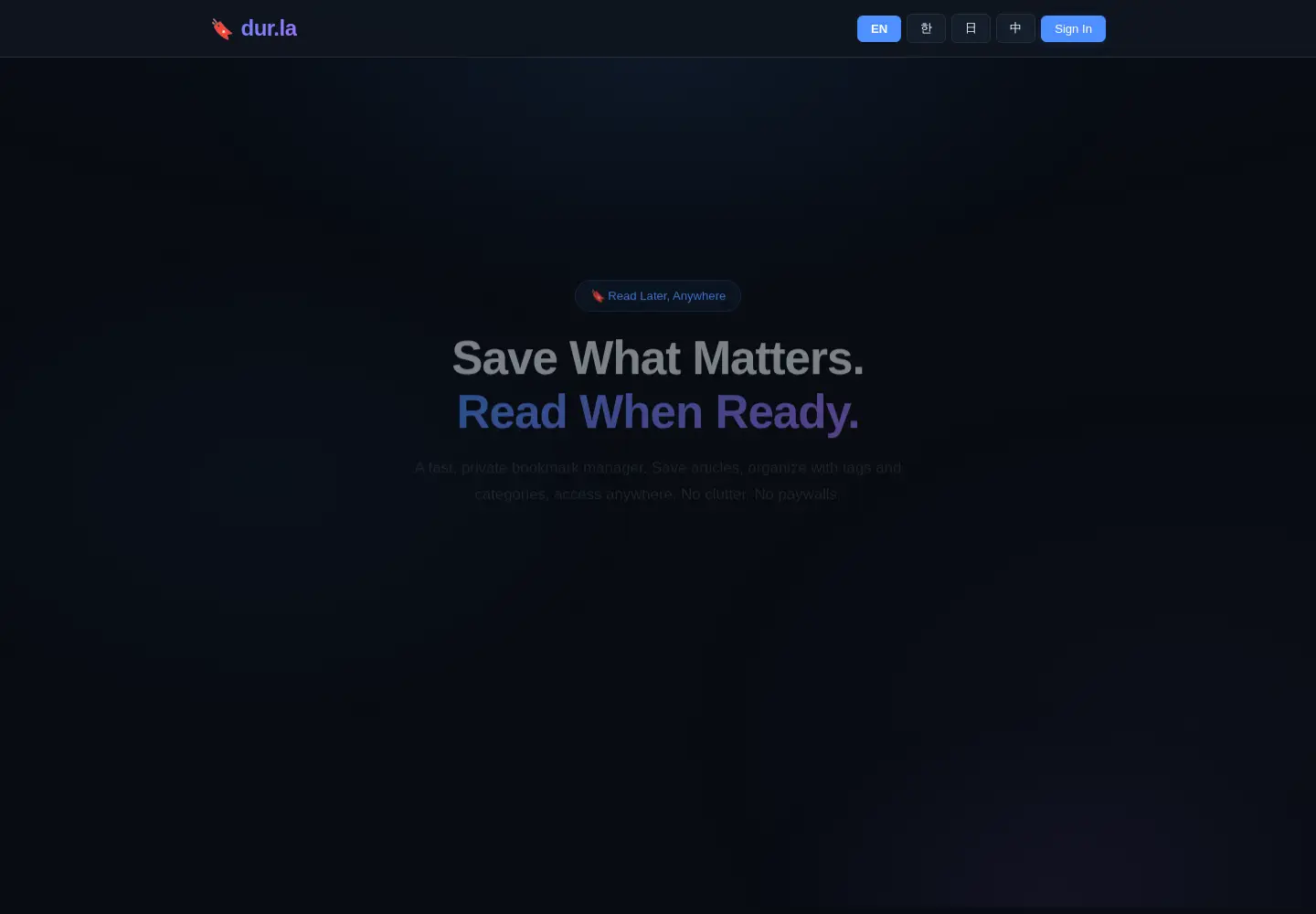 Screenshot of dur.la