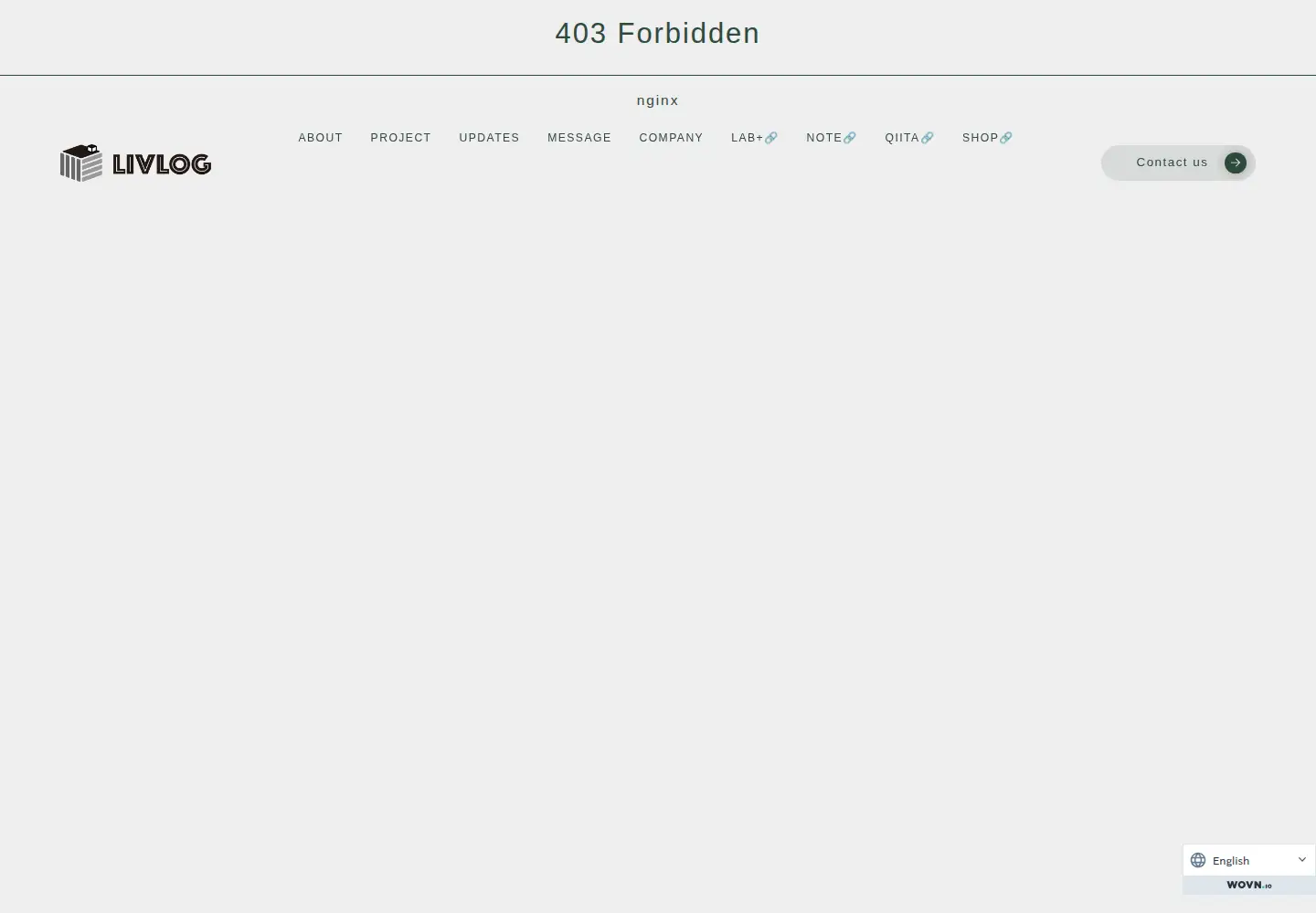 Captured homepage of livlog.llc in the current scan