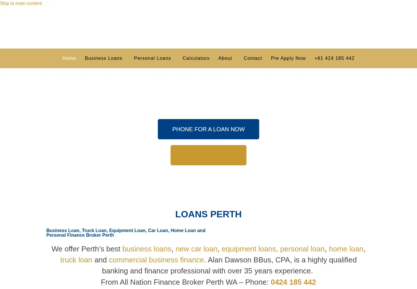 Screenshot of perth.loans
