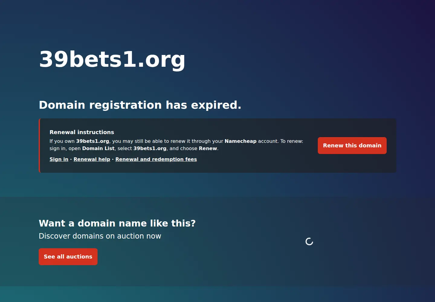 Screenshot of 39bets1.org