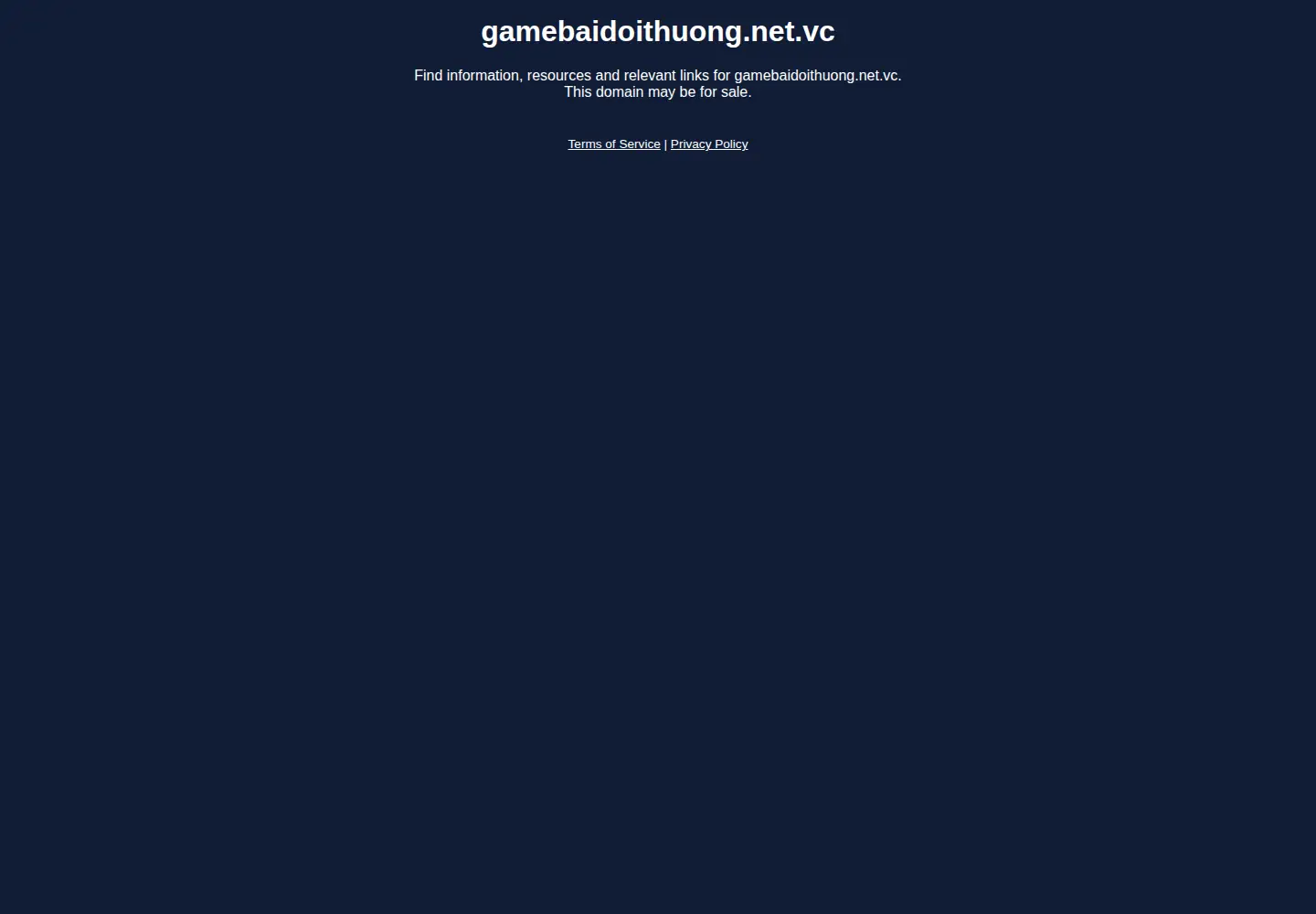 Captured homepage of gamebaidoithuong.net.vc in the current scan