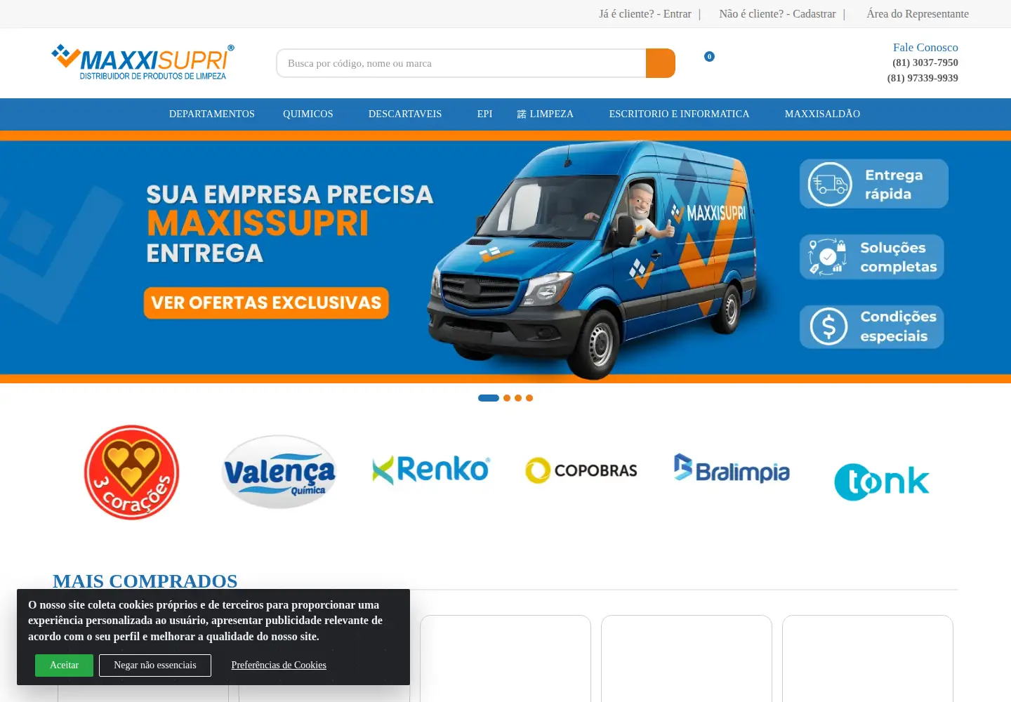 Screenshot of maxxisupri.com.br