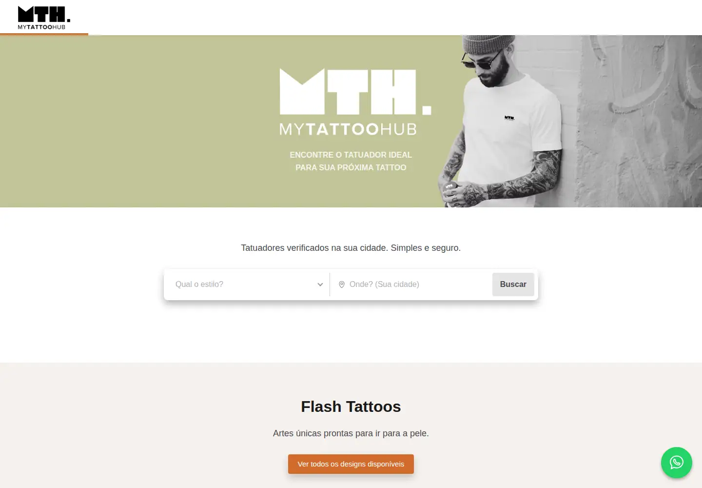 Screenshot of mytattoohub.com.br