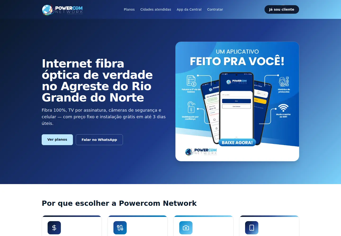 Screenshot of powercomnetwork.com.br
