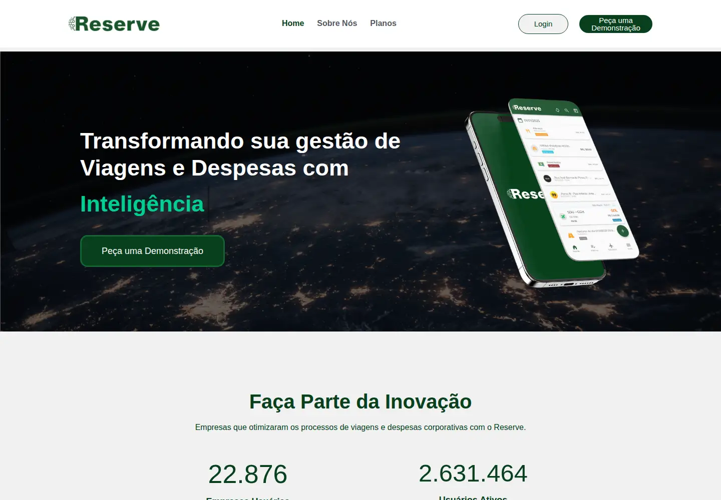 Screenshot of reservesystems.com.br