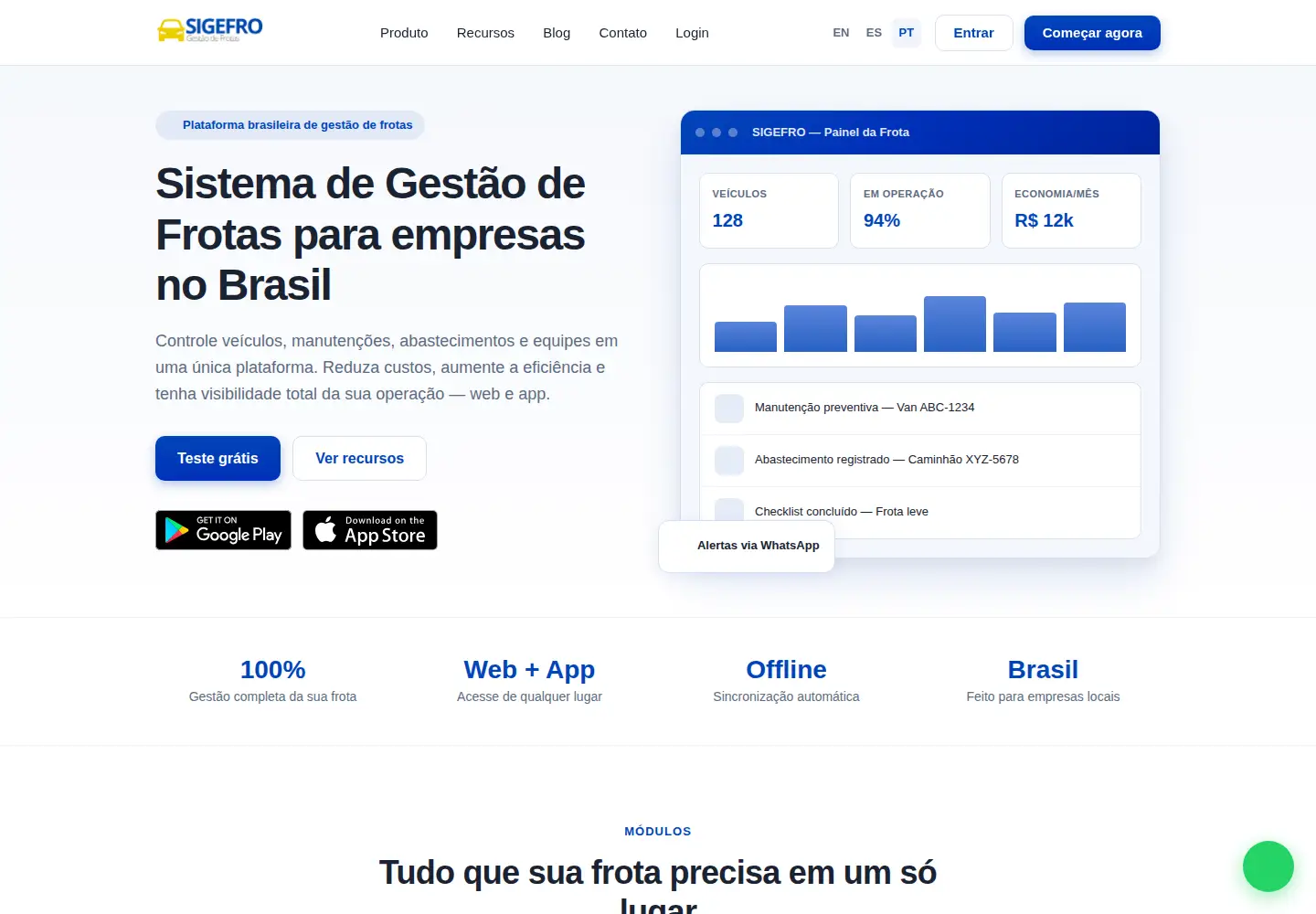 Screenshot of sigefro.com.br