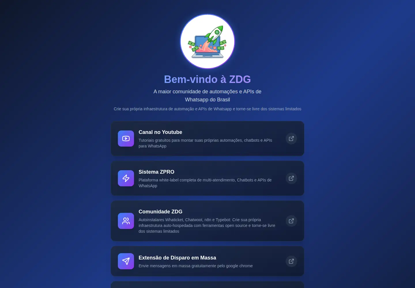 Captured homepage of zdg.com.br in the current scan