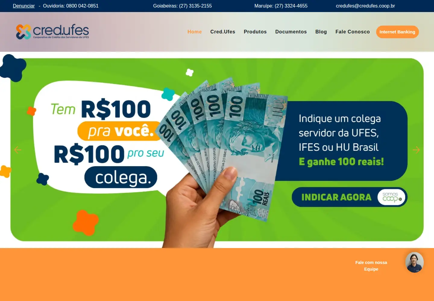 Screenshot of credufes.coop.br