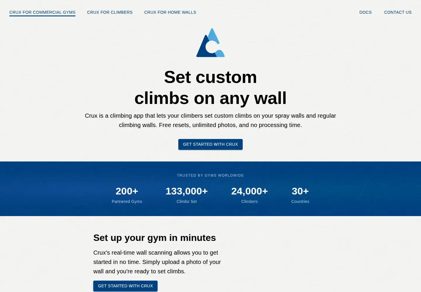 Screenshot of cruxapp.ca