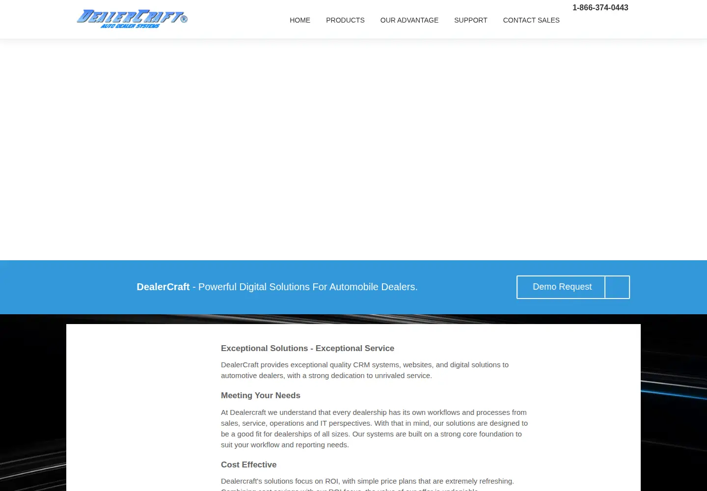 Screenshot of dealercraft.ca
