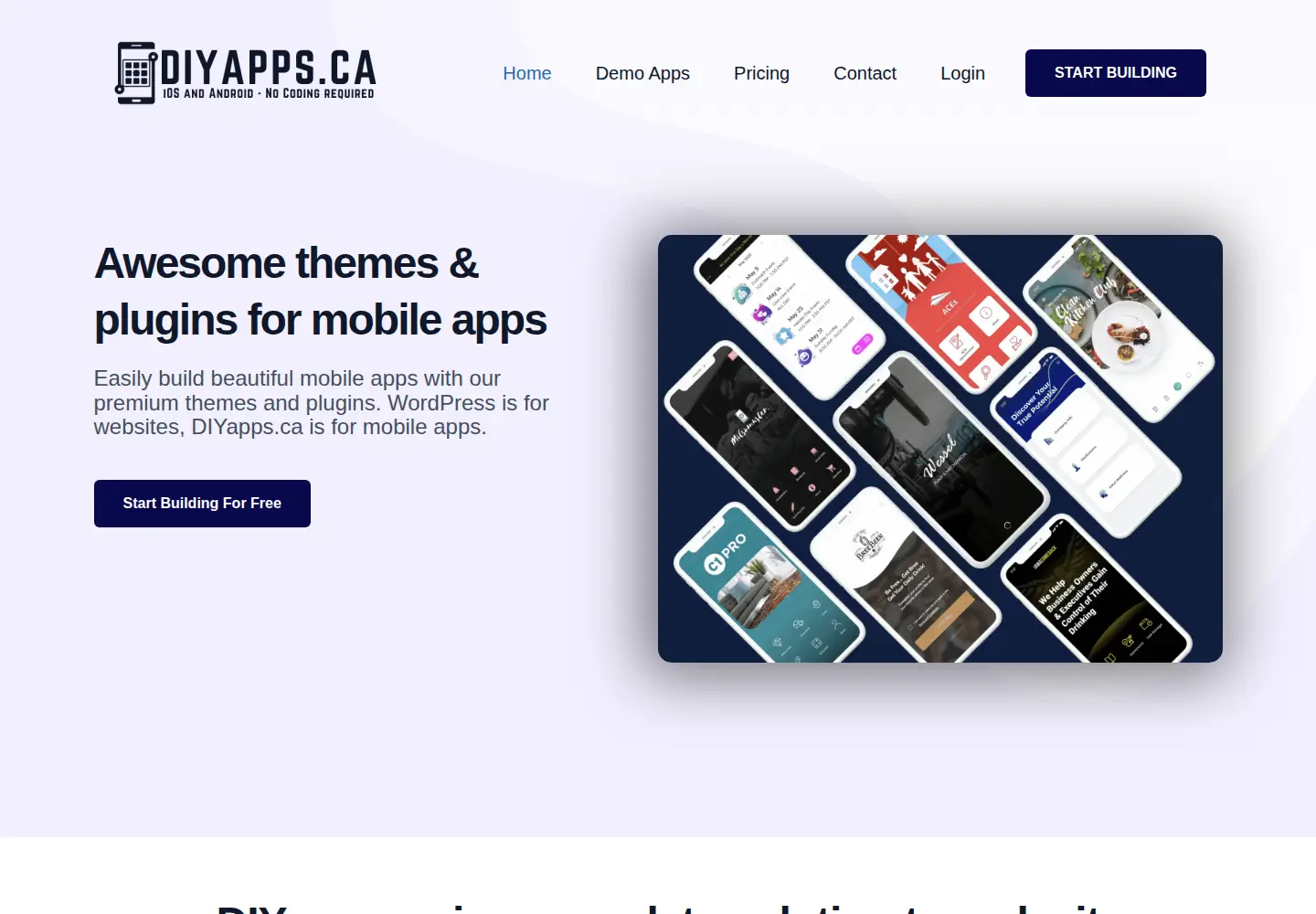 Screenshot of diyapps.ca