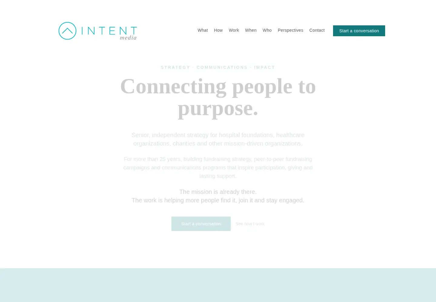 Captured homepage of intentmedia.ca in the current scan